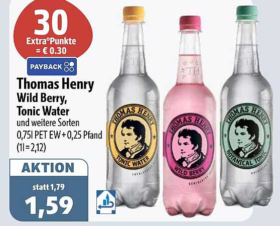 Thomas Henry Wild Berry, Tonic Water und weitere Sorten