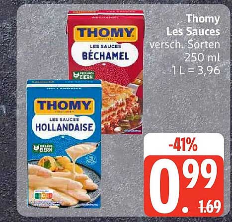 Thomy Les Sauces versch. Sorten 250 ml 1 L = 3,96