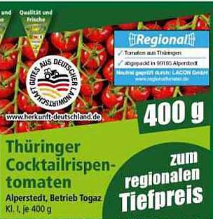 Thüringer Cocktailrispen-tomaten