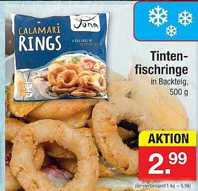 Tintenfischringe in Backteig, 500 g