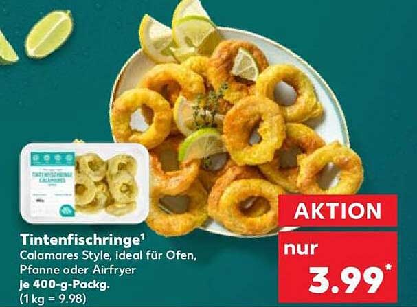 Tintenfischringe¹ Calamares Style, ideal für Ofen, Pfanne oder Airfryer je 400-g-Packg. (1 kg = 9.98)
