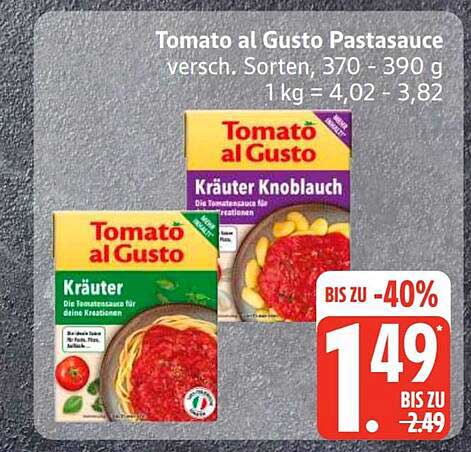 Tomato al Gusto Pastasauce