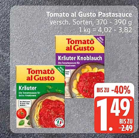 Tomato al Gusto Pastasauce