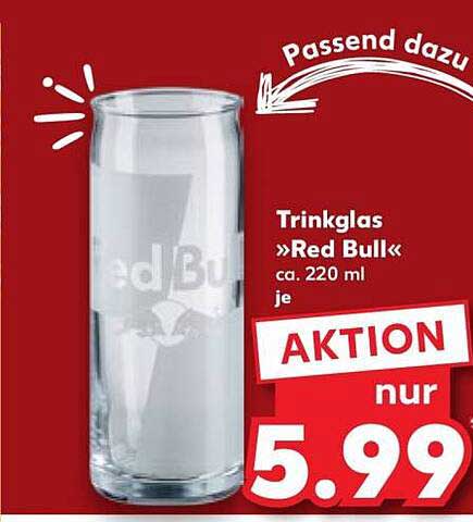 Trinkglas »Red Bull« ca. 220 ml je
