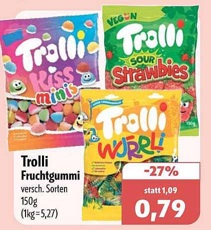 Trolli Fruchtgummi versch. Sorten 150g (1kg=5,27)