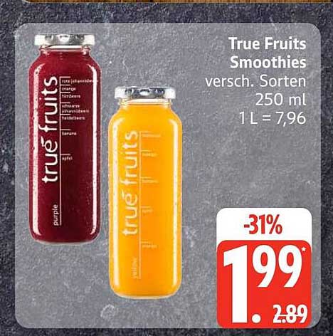True Fruits Smoothies versch. Sorten 250 ml