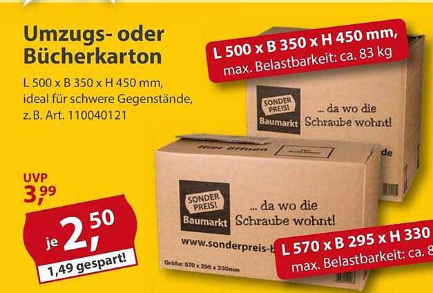 Umzugs- oder Bücherkarton