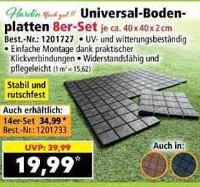 Universal-Bodenplatten 8er-Set