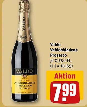 Valdo Valdobbiadene Prosecco je 0,75-l-Fl. (1 l = 10.65)