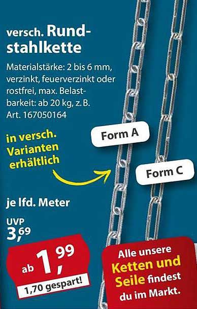 versch. Rund-stahlkette