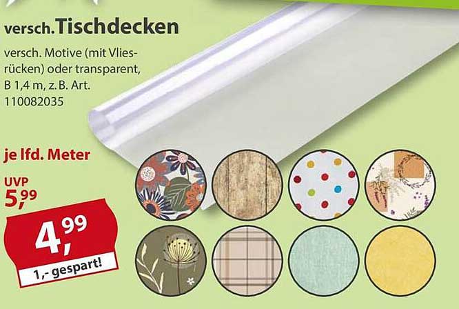 versch.Tischdecken
