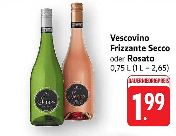 Vescovino Frizzante Secco oder Rosato