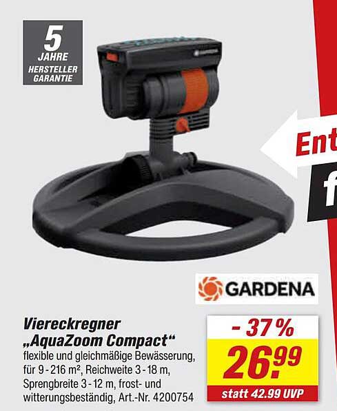 Viereckregner „AquaZoom Compact“