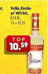 Vodka „Russkaya“ 40% Vol., 0,7 l Fl.