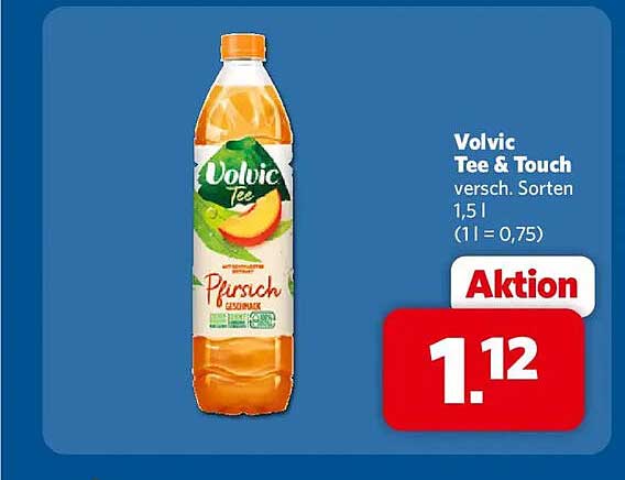 Volvic Tee & Touch versch. Sorten 1,5 l (1 l = 0,75)
