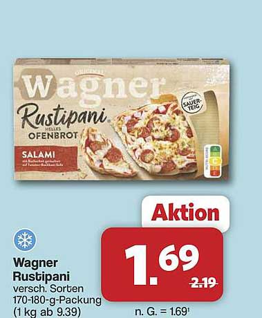 Wagner Rustipani versch. Sorten 170-180-g-Packung (1 kg ab 9.39)