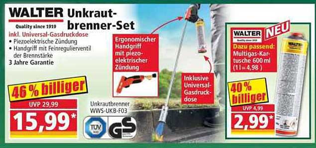 WALTER Unkrautbrenner-Set