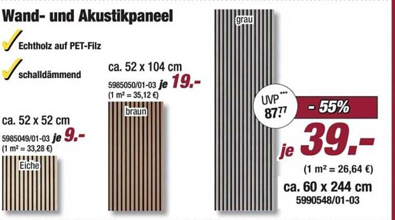 Wand- und Akustikpaneel