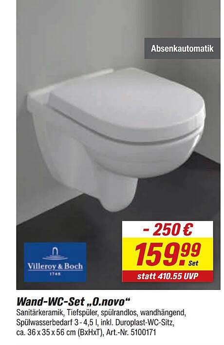 Wand-WC-Set „O.novo“