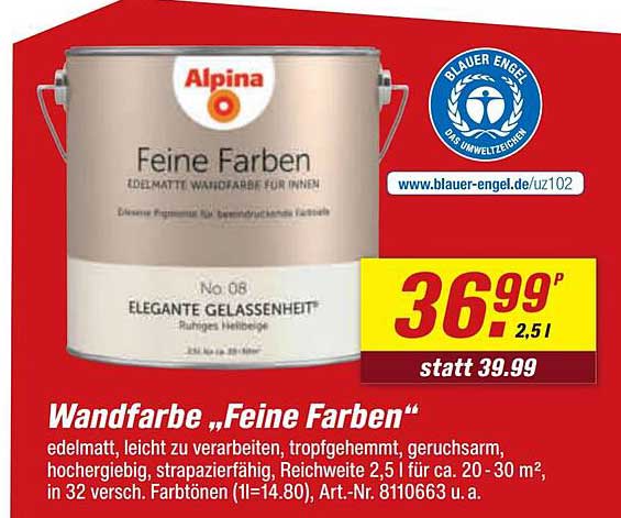 Wandfarbe „Feine Farben“