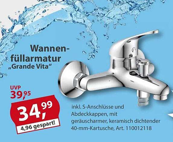 Wannen-füllarmatur „Grande Vita“