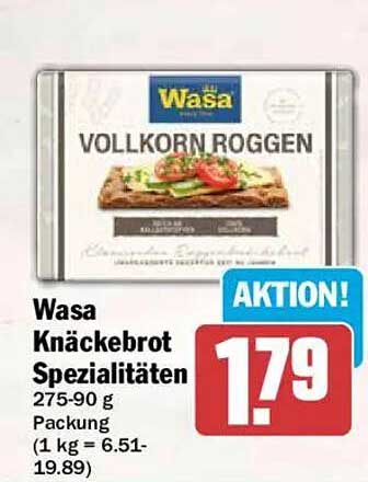 Wasa Knäckebrot Spezialitäten 275-90 g Packung (1 kg = 6.51-19.89)