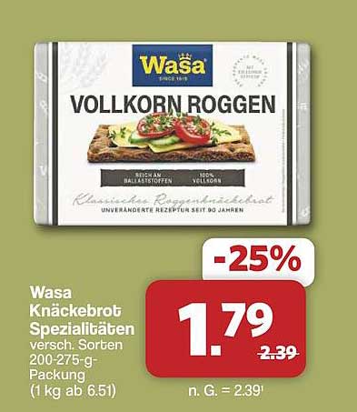 Wasa Knäckebrot Spezialitäten