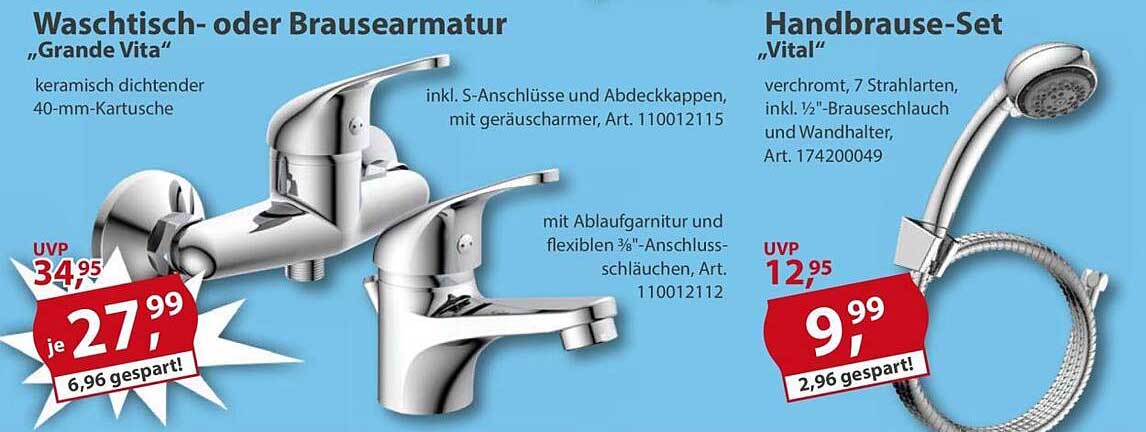Waschtisch- oder Brausearmatur „Grande Vita“