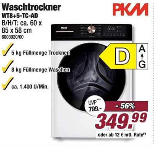 Waschtrockner WT8+5-TC-AD