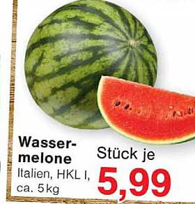 Wasser-melone Italien, HKL I, ca. 5 kg