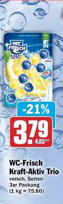 WC-Frisch Kraft-Aktiv Trio versch. Sorten 3er Packung (1 kg = 75.80)