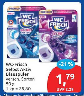 WC-Frisch Selbst Aktiv Blauspüler versch. Sorten 50 g
