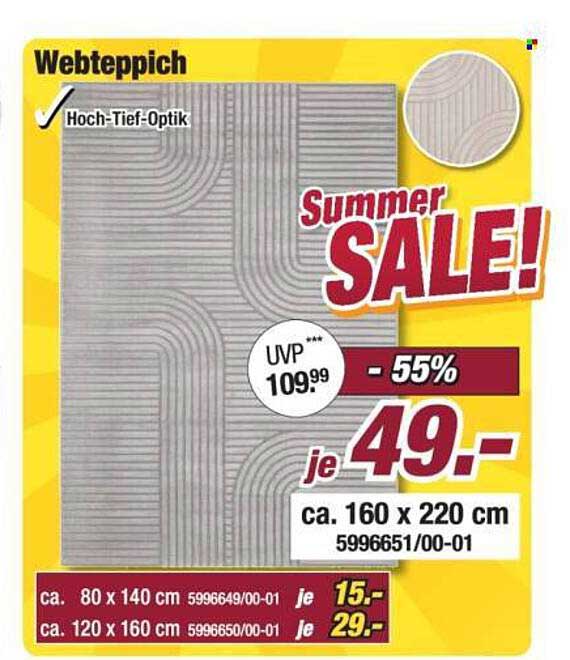 Webteppich Hoch-Tief-Optik