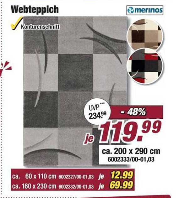 Webteppich Konturenschnitt