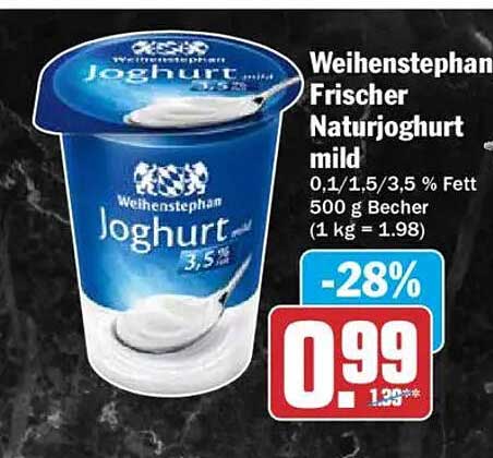 Weihenstephan Frischer Naturjoghurt mild
