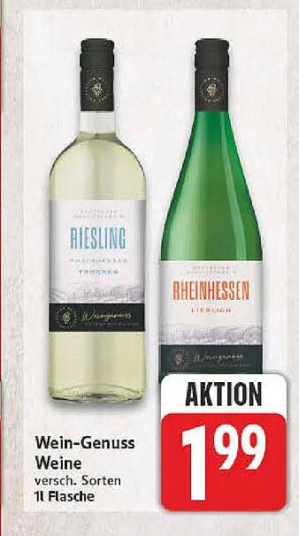 Wein-Genuss Weine versch. Sorten 1l Flasche