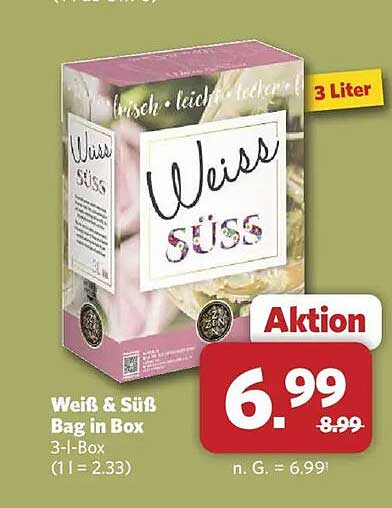 Weiß & Süß Bag in Box 3-l-Box (1 l = 2.33)