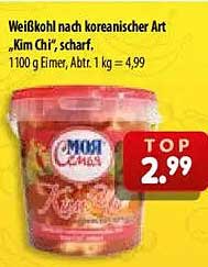 Weißkohl nach koreanischer Art „Kim Chi“, scharf, 1100 g Eimer, Abt.1 kg = 4,99