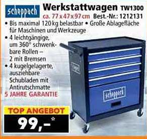Werkstattwagen TW1300 ca. 77 x 47 x 97 cm Best.-Nr.: 1212131