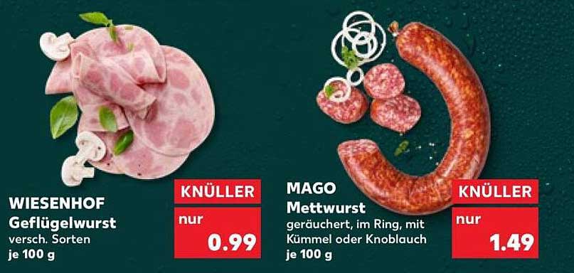 WIESENHOF Geflügelwurst versc. Sorten je 100 g