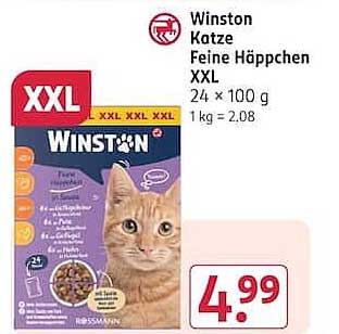 Winston Katze Feine Häppchen XXL 24 x 100 g