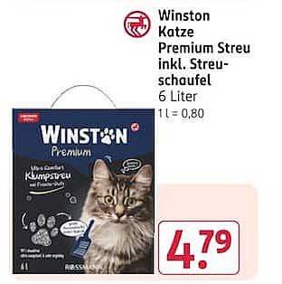 Winston Katze Premium Streu inkl. Streuschaufel 6 Liter