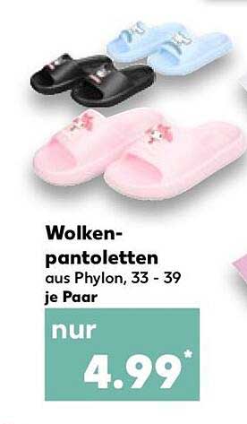 Wolken-pantoletten aus Phylon, 33 - 39 je Paar
