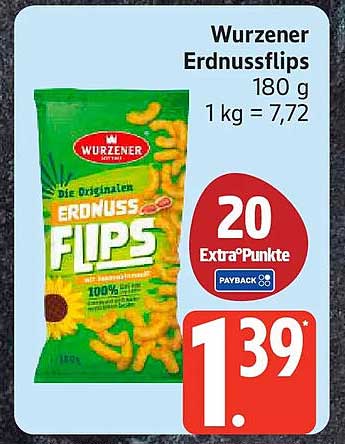 Wurzener Erdnussflips 180 g