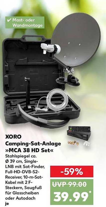 XORO Camping-Sat-Anlage »MCA 38 HD Set«