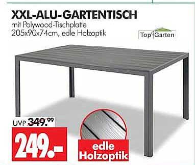 XXL-ALU-GARTENTISCH