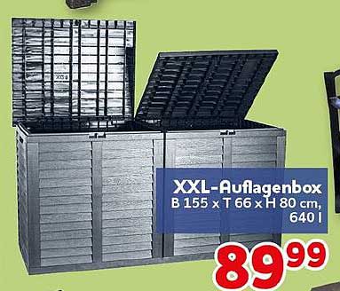 XXL-Auflagenbox B 155 x T 66 x H 80 cm, 640 l