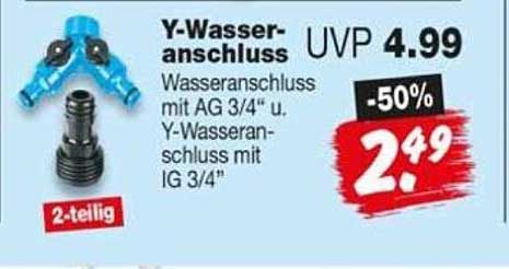 Y-Wasser-anschluss