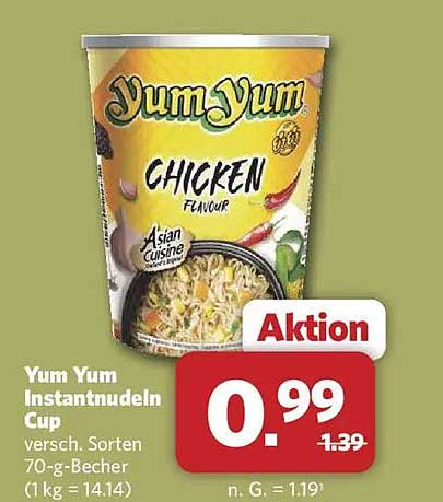 Yum Yum Instantnudeln Cup
