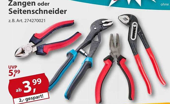 Zangen oder Seitenschneider
